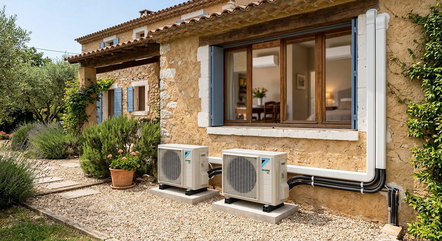 Installation multi-split réversible dans une maison à Marseille