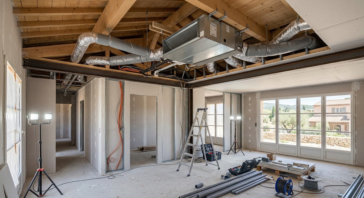 Climatisation gainable Daikin villa neuve Aix-en-Provence