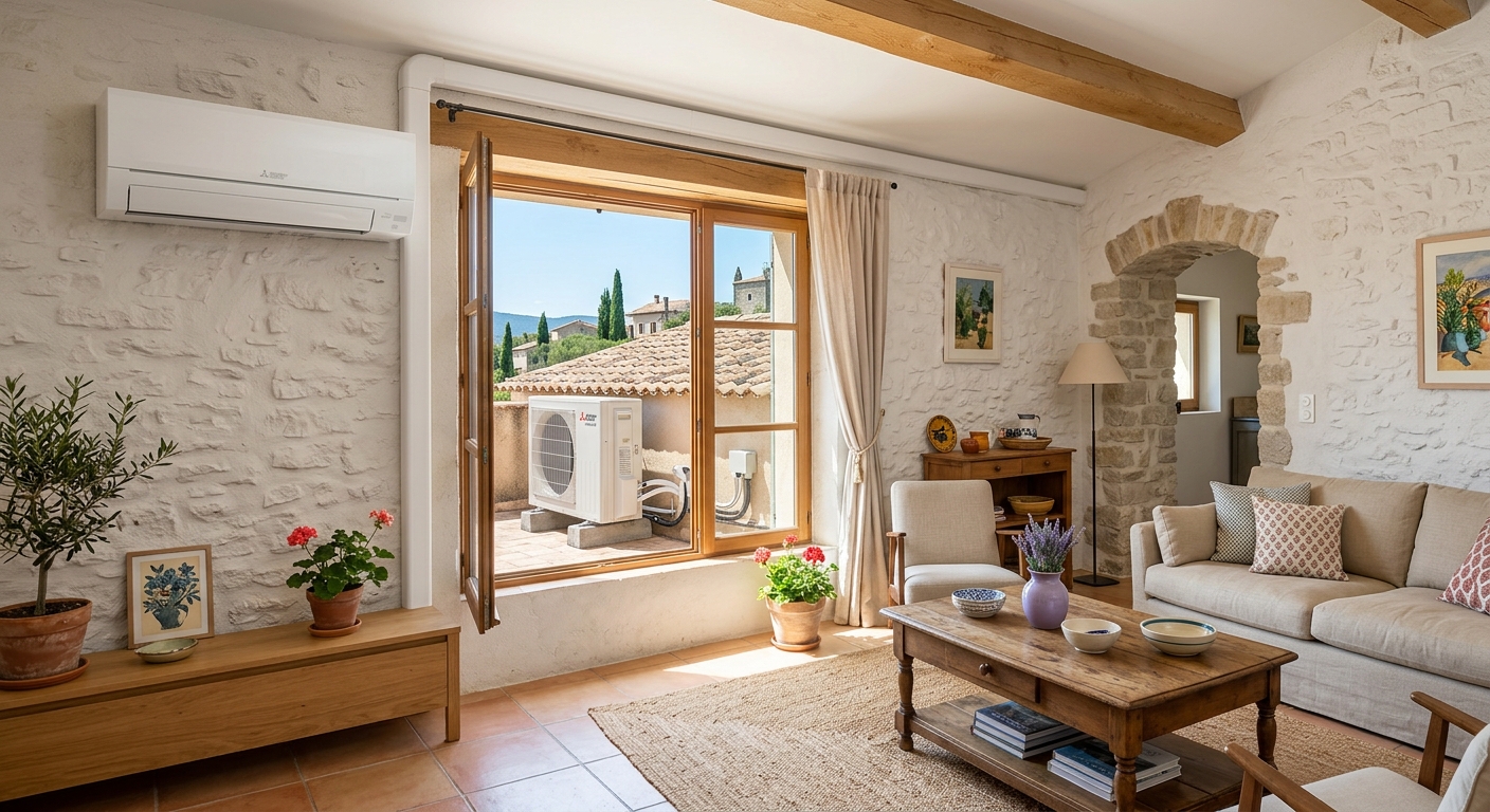 Installation multi-split Mitsubishi Electric maison Aubagne