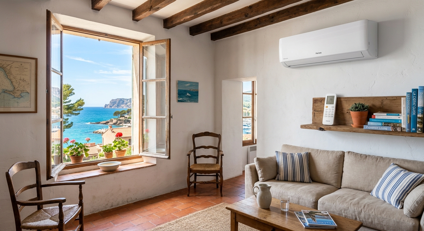 Installation split mural Heiwa maison de vacances La Ciotat